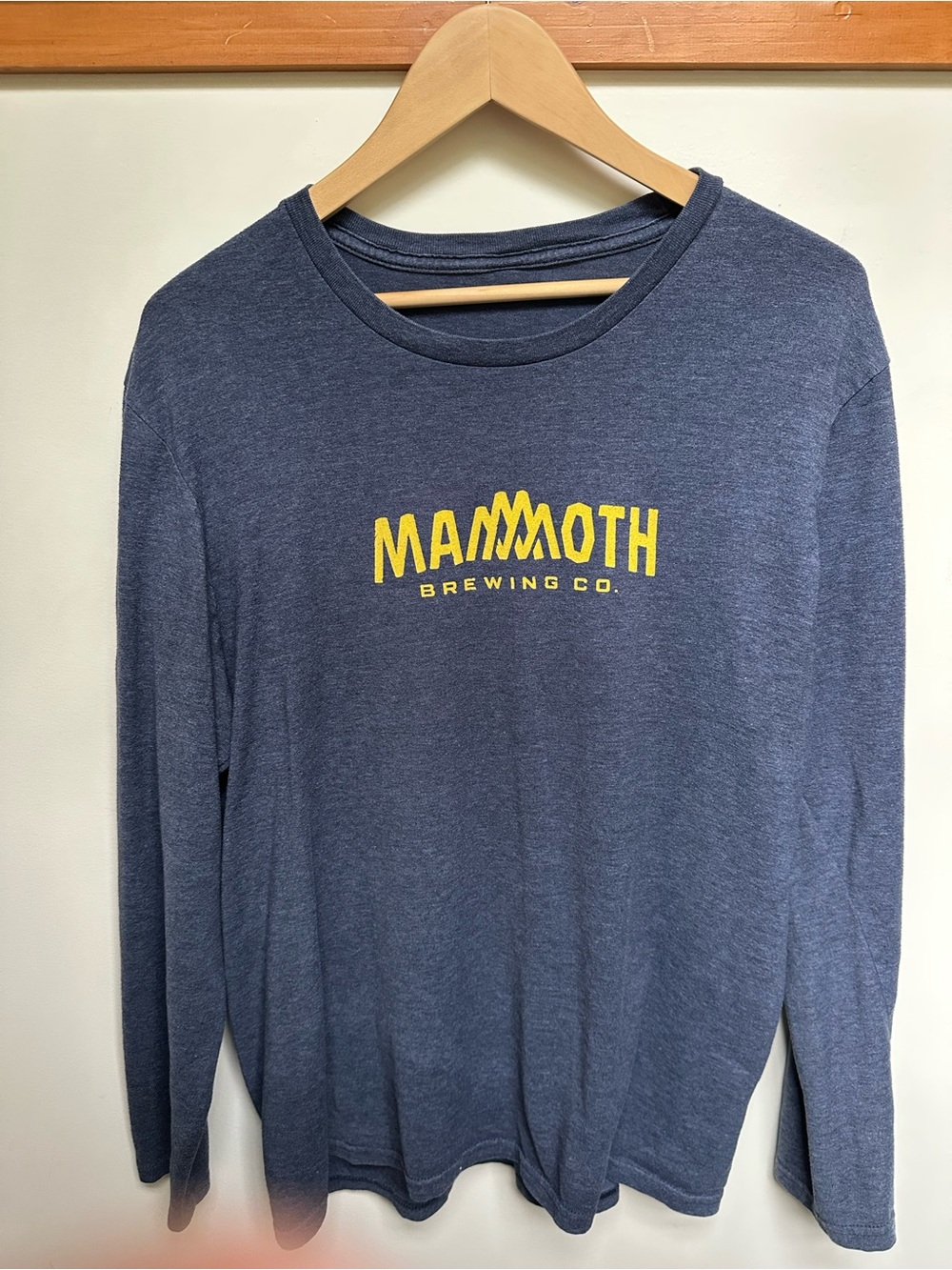 Mammoth Brewing Co. Long Sleeve Tee - Navy with Yellow Logo